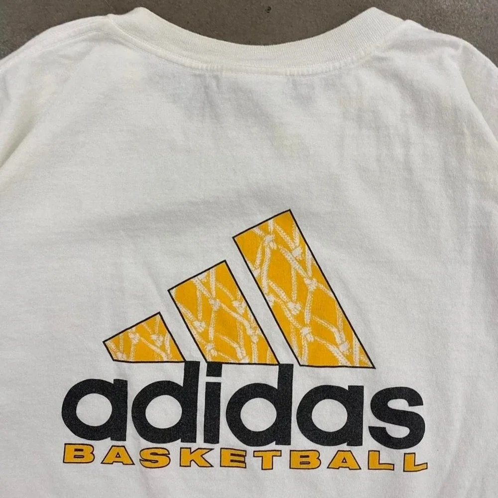 Vintage‎ Adidas Basketball 90s 3 Stripes T-Shirt Size L